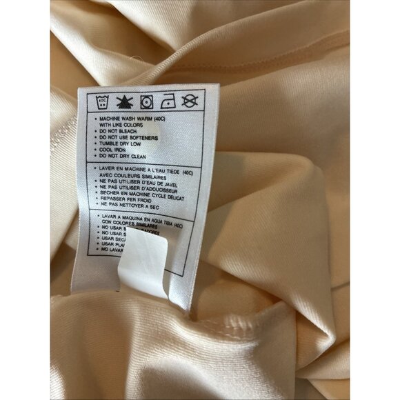 Nike Golf Womens Size M Beige Long Sleeve Polo Shirt Activewear Athletic Top - Picture 9 of 9